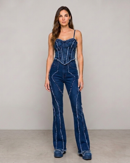 Denim Flare Set