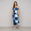 Denim Print Maxi Dress