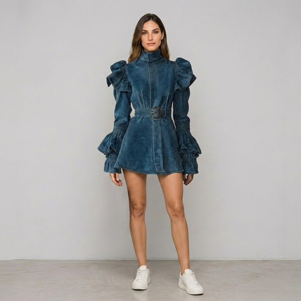 Vintage Denim Bodycon Dress