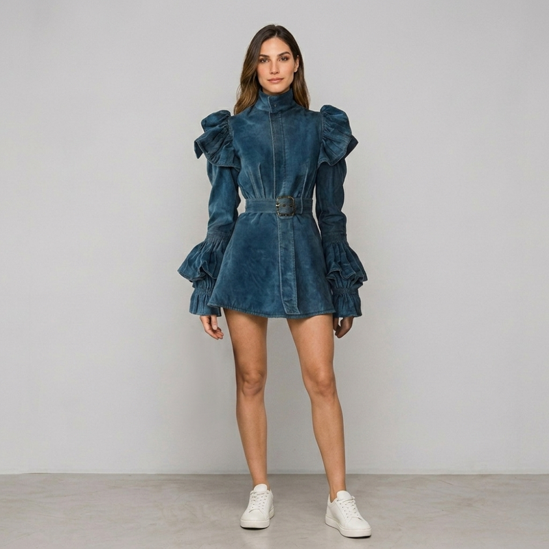 Vintage Denim Bodycon Dress