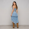 Denim Corset Midi Dress