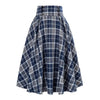 Plaid A-Line Midi Skirt
