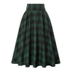 Plaid A-Line Midi Skirt
