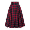 Plaid A-Line Midi Skirt